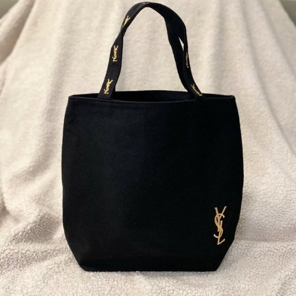 Yves Saint Laurent Bags Ysl Black Canvas Tote Bag Poshmark
